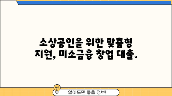미소금융 창업 대출, 성공적인 시작을 위한 완벽 가이드| 금리, 한도, 신청 방법 | 창업 지원, 소상공인 대출, 사업자금