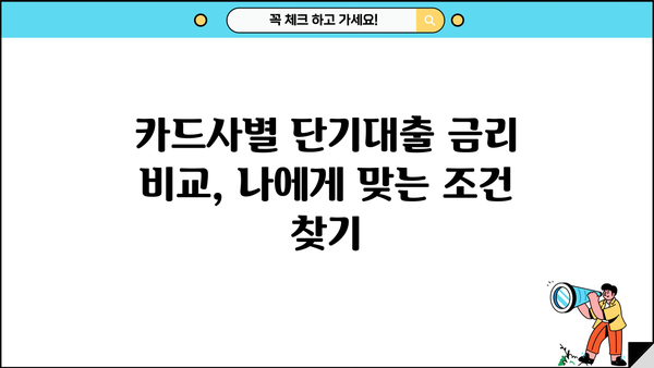 신용카드 단기대출, 똑똑하게 이용하는 꿀팁 5가지 | 신용카드, 단기대출, 금리, 상환, 주의사항