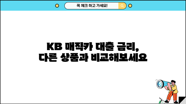 국민은행 신차, 중고차 대환대출 KB 매직카 | 신청부터 승인까지 완벽 가이드 | 대출 조건, 필요 서류, 금리 비교