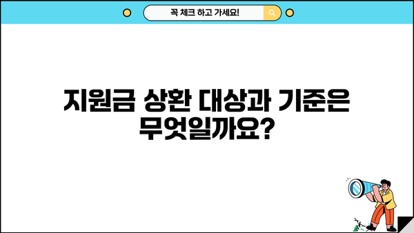 근로복지공단 전국 화합참관 사업 지원금 상환| 기간 및 절차 상세 가이드 | 지원금, 상환, 기간, 절차, 안내