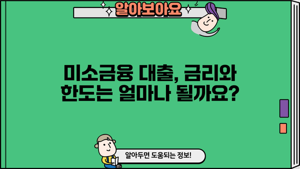 미소금융 대출, 금리·한도·후기까지 한번에 확인하세요! | 저신용자 대출, 서민 금융 지원, 대출 상담