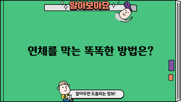 대출 이자 연체되면? 😱 납부 방법 & 위험 알아보기 | 연체료, 신용등급, 해결 방안