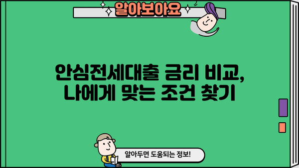 국민은행 안심전세대출 금리 비교 및 최저 금리 받는 팁 | 전세자금 대출, 금리 비교, 금리 인하