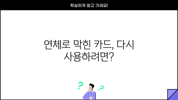 대출 연체로 인한 신용카드 사용 제한, 해결 방법은? | 신용등급 관리, 연체 해결, 카드 사용 팁