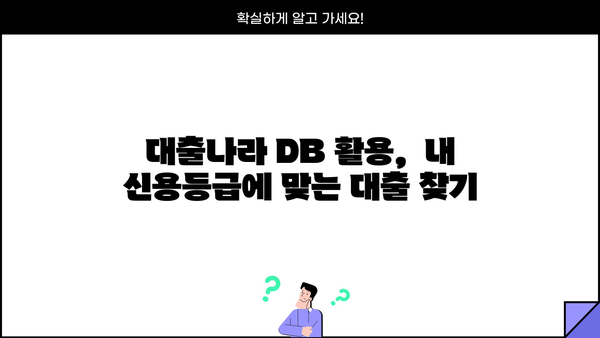 대출나라 DB 활용 가이드| 똑똑한 대출 비교 & 선택 | 금융, 대출 정보, 신용대출, 주택담보대출, 비교분석