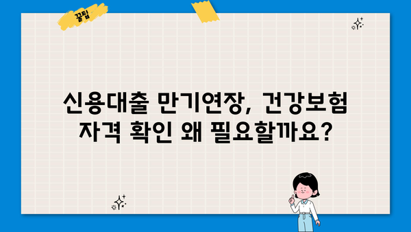 신용대출 만기연장 시 건강보험자격득실 확인서 발급 방법 | 신용대출, 만기연장, 건강보험, 자격 득실 확인