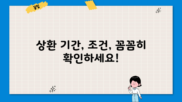 근로복지공단 장애인 조기전환프로그램 지원금, 상환은 언제까지? | 상환 기간, 조건, 주의사항