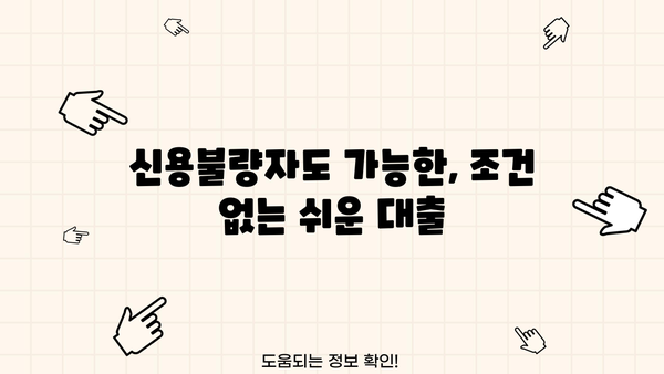 빌리다 무서류 당일 대출| 조건 없이 돈 빌리는 방법 | 당일 승인, 신용불량자 가능, 빠른 대출
