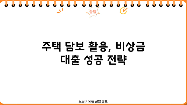 주택 담보 활용, 무직자 비상금 대출 신청 가이드 | 비상금 마련, 대출 조건, 신청 방법