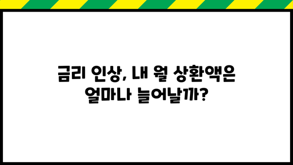 대출 금리 인상, 나에게 어떤 영향? | 금리 변동, 대출 상환, 대비 전략