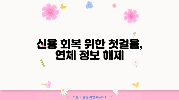 대출 연체정보 해제, 이렇게 하면 됩니다| 단계별 가이드 | 연체 정보 해결, 신용 회복, 대출 정보