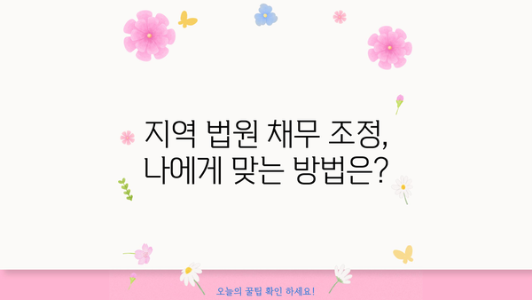 부산, 대구, 경남, 광주 지역 은행 대출/카드 연체 시, 지역 법원 채무 조정 절차 및 방법 | 연체 해결, 법률 정보, 채무 탕감