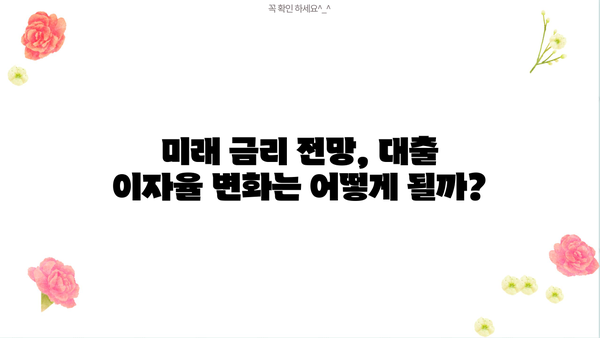 대출이자 추이 분석| 최근 금리 변동과 미래 전망 | 금리 인상, 대출 금리 변화, 이자율 추세
