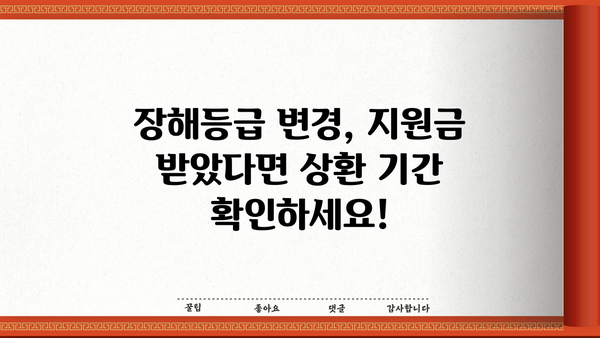 근로복지공단 장애인인정 장해등급 변경 지원금 상환 기간| 자세히 알아보기 | 장애인, 장해등급, 상환, 지원금, 기간, 정보