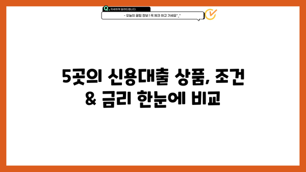 취준생, 주부, 무직자도 OK! 대출 가능한 곳 TOP 5 | 신용대출, 직장없이, 저금리