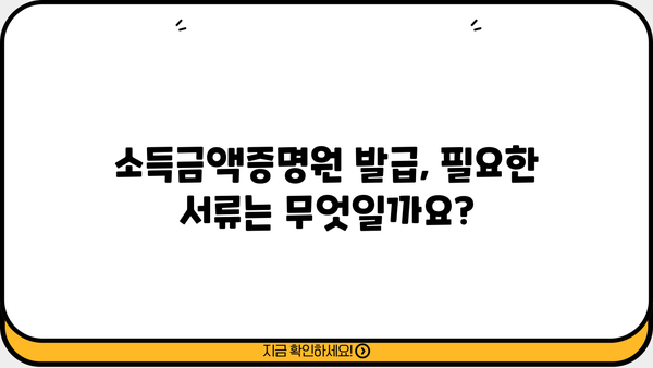 홈택스 소득금액증명원 발급 완벽 가이드 | 인터넷 발급, 서류 준비, 주의사항