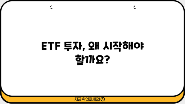 ETF 투자 시작하기| 주요 ETF 종류 비교 & 차이점 완벽 정리 | ETF, 투자, 종류, 비교, 가이드