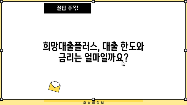 농협 소상공인 희망대출플러스 이용 가이드| 자격, 한도, 금리 상세 분석 | 소상공인 대출, 농협 대출, 사업자금