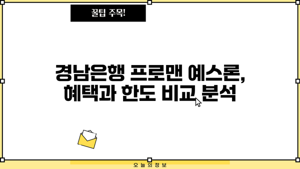 경남은행 전문직 대출(프로맨 예스론) 완벽 분석| 금리 혜택 & 최대 한도 알아보기 | 전문직, 대출, 금리 비교, 한도 계산