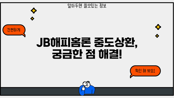 전북은행 JB해피홈론 주택담보대출 완벽 가이드| 대상, 한도, 금리, 상환, 신용등급, 중도상환까지! | 전북은행, 주택담보대출, JB해피홈론, 대출 조건, 금리 비교, 상환 방법