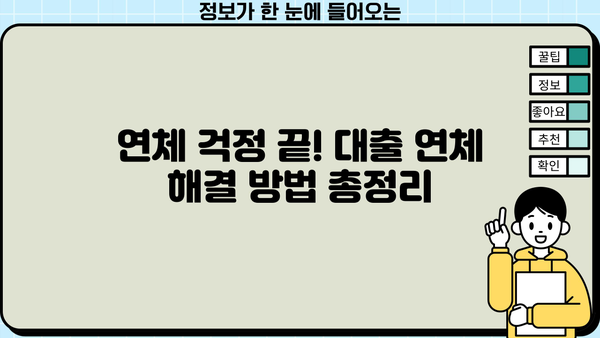 대출 연체, 이제 걱정하지 마세요! 연체료 계산 및 해결 방법 총정리 | 연체, 대출, 금융, 상환, 팁