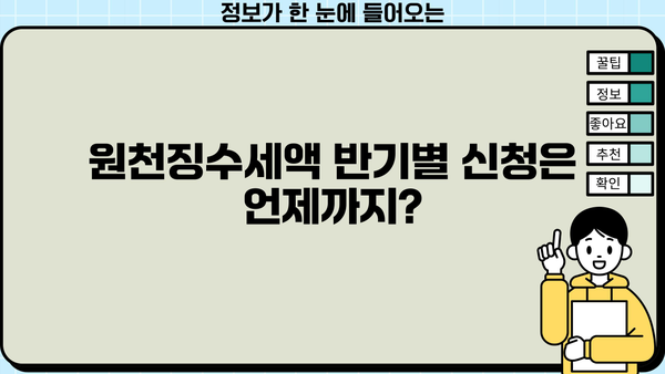 원천징수세액 반기별 신청 기간 & 방법 | 2023년 최신 가이드