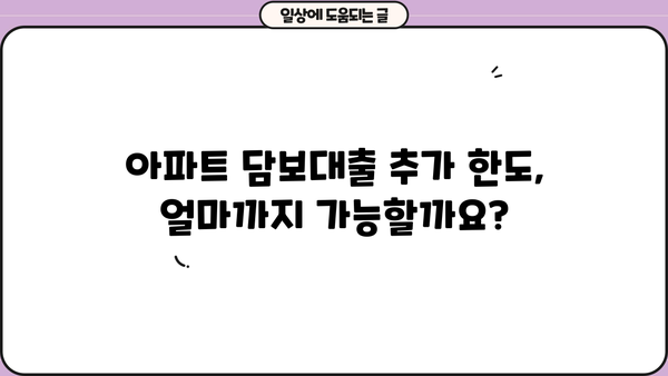 무소득 무직자도 가능? 아파트담보대출 추가한도 & 전세, 연체자 조건까지! | 당일 보험사 대출, 한번에 확인하세요