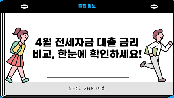 4월 전세자금 대출금리, 기업은행이 업계 1등? | 전세자금대출 비교, 금리 확인, 최저금리