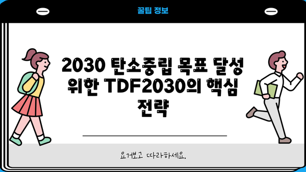 TDF2030| 핵심 전략과 실행 계획 | 탄소중립, 지속가능한 미래, ESG 경영