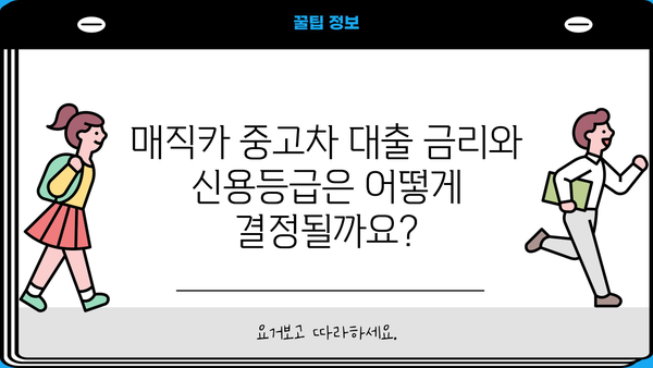 국민은행 매직카 중고차 대출 자격, 조건, 한도 완벽 정리 | 중고차 대출, 금리, 신용등급, 필요서류