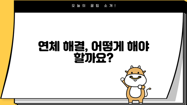 대출 연체 우편 받았을 때, 꼭 알아야 할 5가지 | 연체 대출, 해결책, 대응 방법, 연체 관리