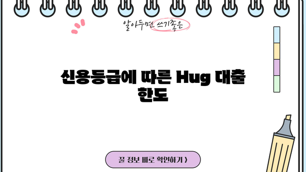 Hug 대출 한도 알아보기| 최대 얼마까지 가능할까요? | Hug 대출, 한도 계산, 신용등급, 대출 조건