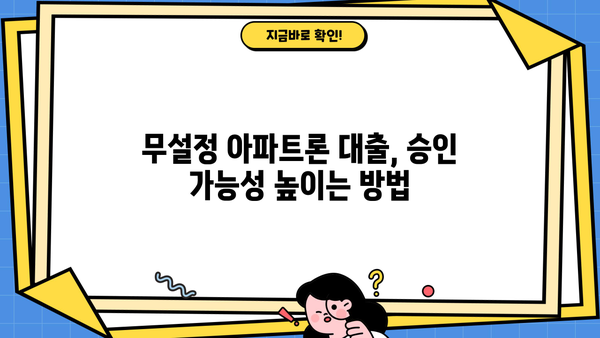 무설정 아파트론 대출, 지금 바로 승인받는 핵심 전략 |  무설정, 아파트론, 대출 승인, 현실적인 조건, 성공 전략