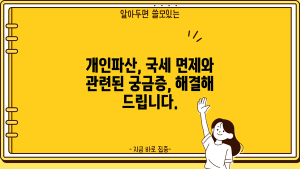 개인파산 시 국세 면제, 가능할까요? | 개인파산, 국세 면제, 채무 탕감, 파산 신청, 면책