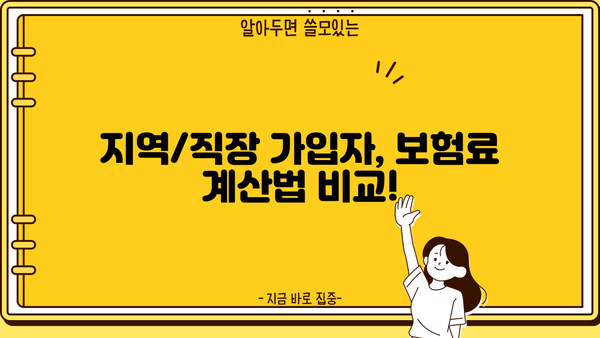 건강보험료 완벽 가이드| 산정기준, 계산 방법, 지역/직장 가입자 비교 | 건강보험, 보험료, 지역가입자, 직장가입자, 계산