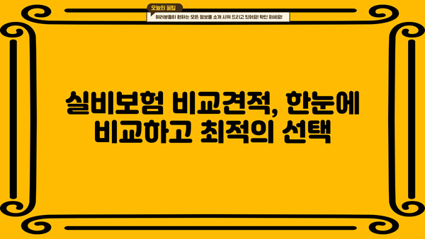DB손해보험 실비보험 가입 가이드| 보장 범위, 핵심 정보, 비교 분석 | 실비보험, 보험료, 비교견적, 가입팁