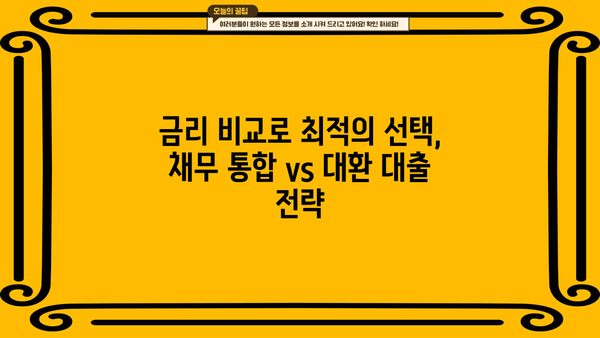 채무 통합 vs 대환 대출| 나에게 맞는 선택은? | 부채 관리, 신용 관리, 금리 비교