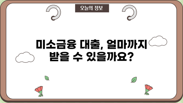 미소금융 대출, 자격부터 신청까지 완벽 가이드 | 금리, 한도, 종류, 신청방법