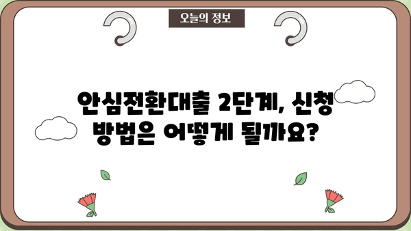 안심전환대출 2단계 6억원, 자격부터 신청까지 완벽 가이드 (11.7~12.30) | 금리, 조건, 신청방법, 주택담보대출