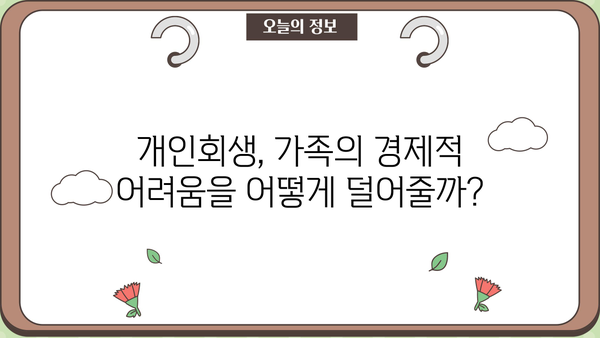 개인회생, 가족에게 미치는 영향은? | 개인회생, 가족, 파산, 부채, 재정