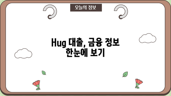 Hug 대출 금리 비교분석 | 나에게 맞는 최적의 조건 찾기 | Hug 대출, 금리 비교, 대출 상품, 금융 정보