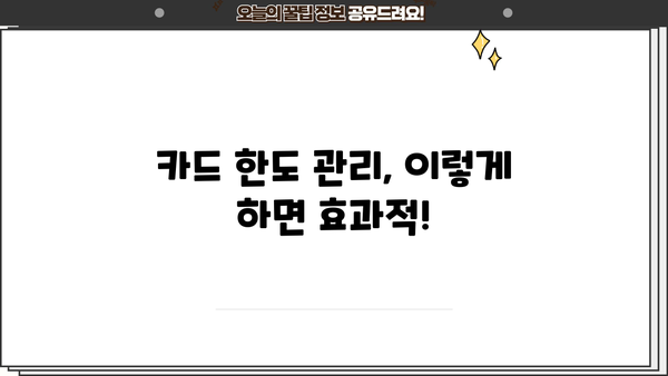 내 카드 한도와 이용 방법, 꼼꼼히 확인하세요! | 신용카드, 한도 조회, 이용 한도, 카드 사용 팁