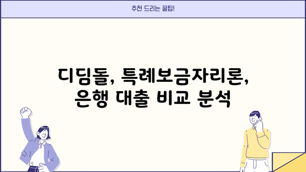 주택담보대출 금액, 원금부터 조건까지 완벽 분석| 디딤돌, 특례보금자리론, 은행 비교 | DSR, LTV, 중도상환수수료, 대출 기간
