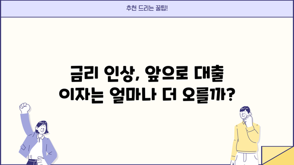 대출이자 추이 분석| 최근 금리 변동과 미래 전망 | 금리 인상, 대출 금리 변화, 이자율 추세