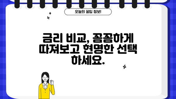 대출금리 vs 예금금리| 나에게 유리한 금리는? | 금리 비교, 금리 변동, 금리 전망, 재테크 전략