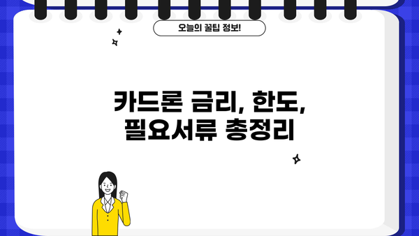 경남은행 카드론 대출, 조건과 신청 절차 상세 가이드 | 금리, 한도, 필요서류, 신청방법