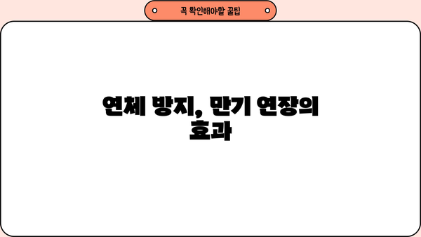 대출 만기 연장, 성공적인 방법 총정리 | 만기 연장, 대출 상환, 금리 변동, 연체 방지