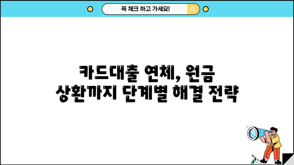 단기카드대출 연체, 원금까지 해결하는 방법|  단계별 가이드 | 연체 해결, 카드대출, 부채 관리
