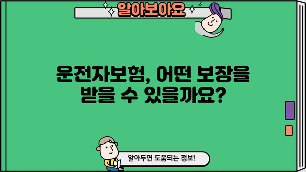 운전자보험 가입 전 꼭 알아야 할 핵심 정보! | 운전자보험, 보장 범위, 가입 가이드
