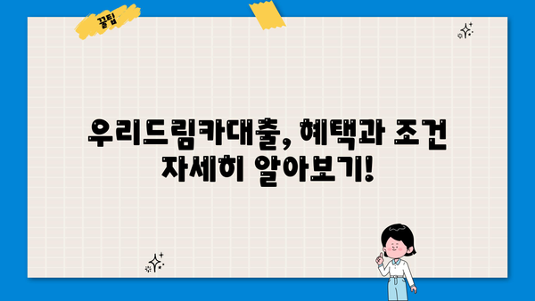 우리은행 우리드림카대출 - 인터넷으로 간편하게 신청하고 저렴하게 이용하세요! | 자동차 대출, 신용대출, 금리 비교